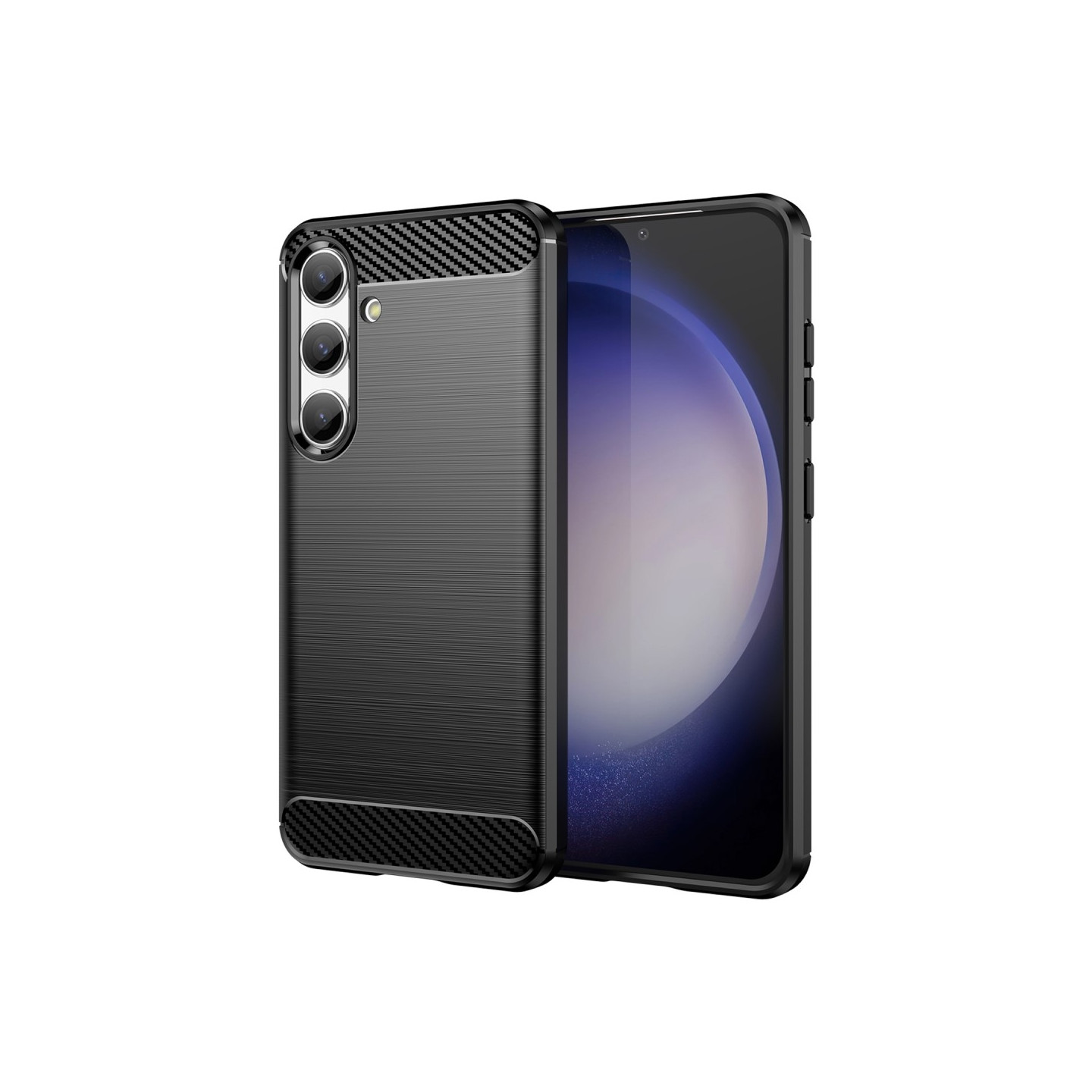 Til Samsung Galaxy S24 Cover Til Telefon TPU Carbon Fiber Texture Slim - Fit