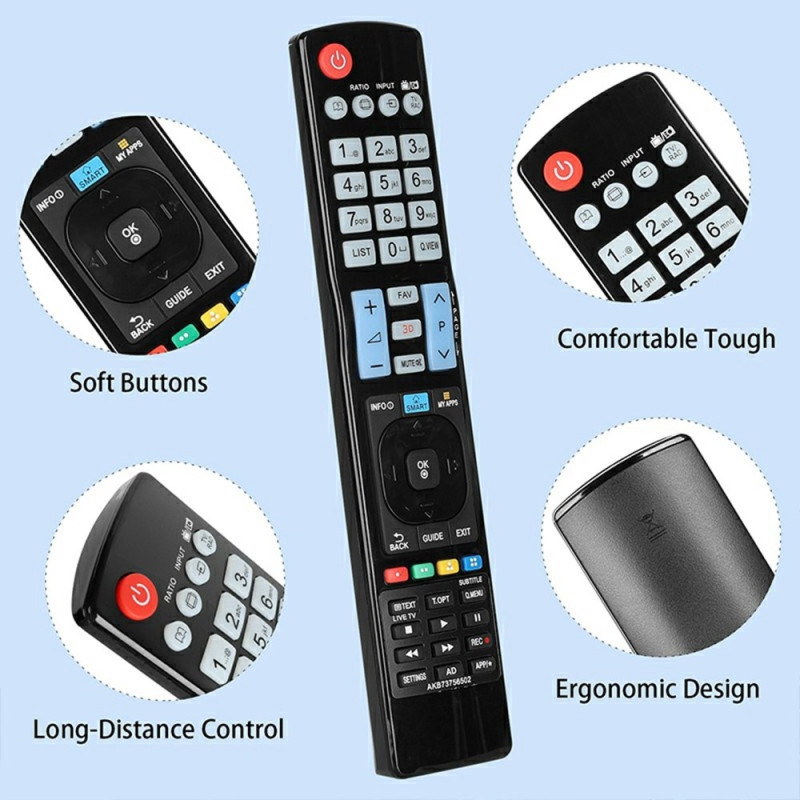 TV remote control Replacement for AKB73756502 For LG TV