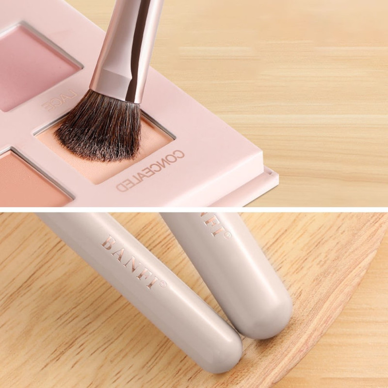 BANFI 7kpl Eyeshadow Foundation - huulimeikkisivellinsarja laatikolla