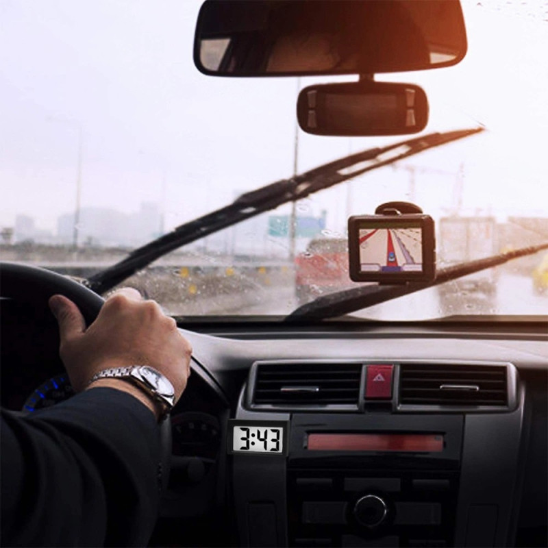 Mini Portable Simple Quiet Digital Clock Car Home Electronic