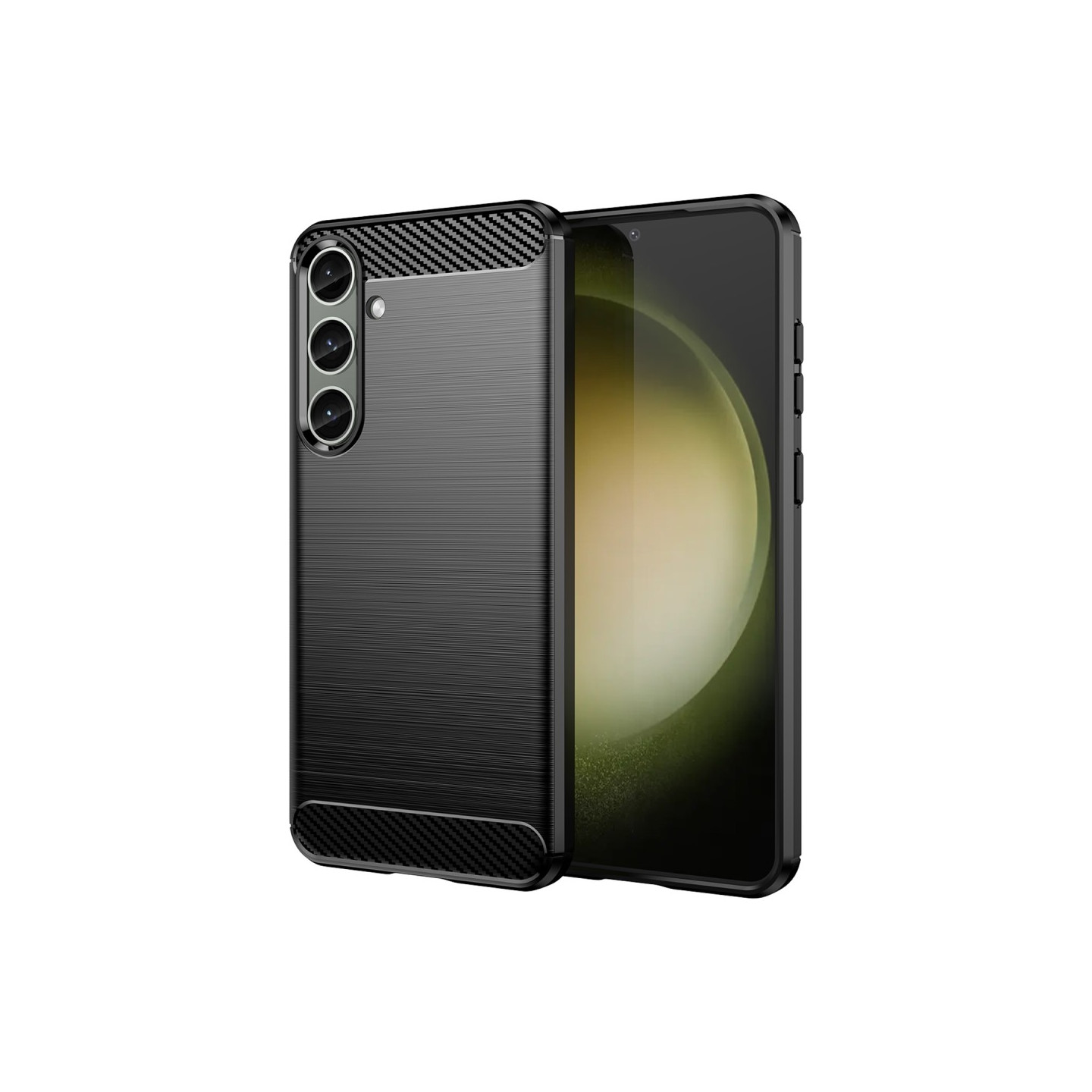 Til Samsung Galaxy S24+ Cover Til Telefon TPU Carbon Fiber Texture Slim - Fit