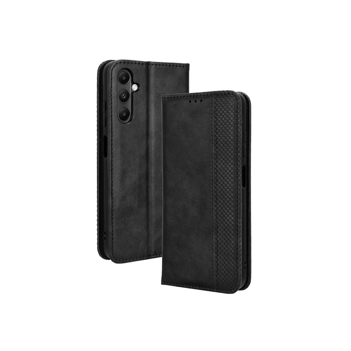 Wallet Stand Flip Phone Case for Samsung Galaxy A05s - Black