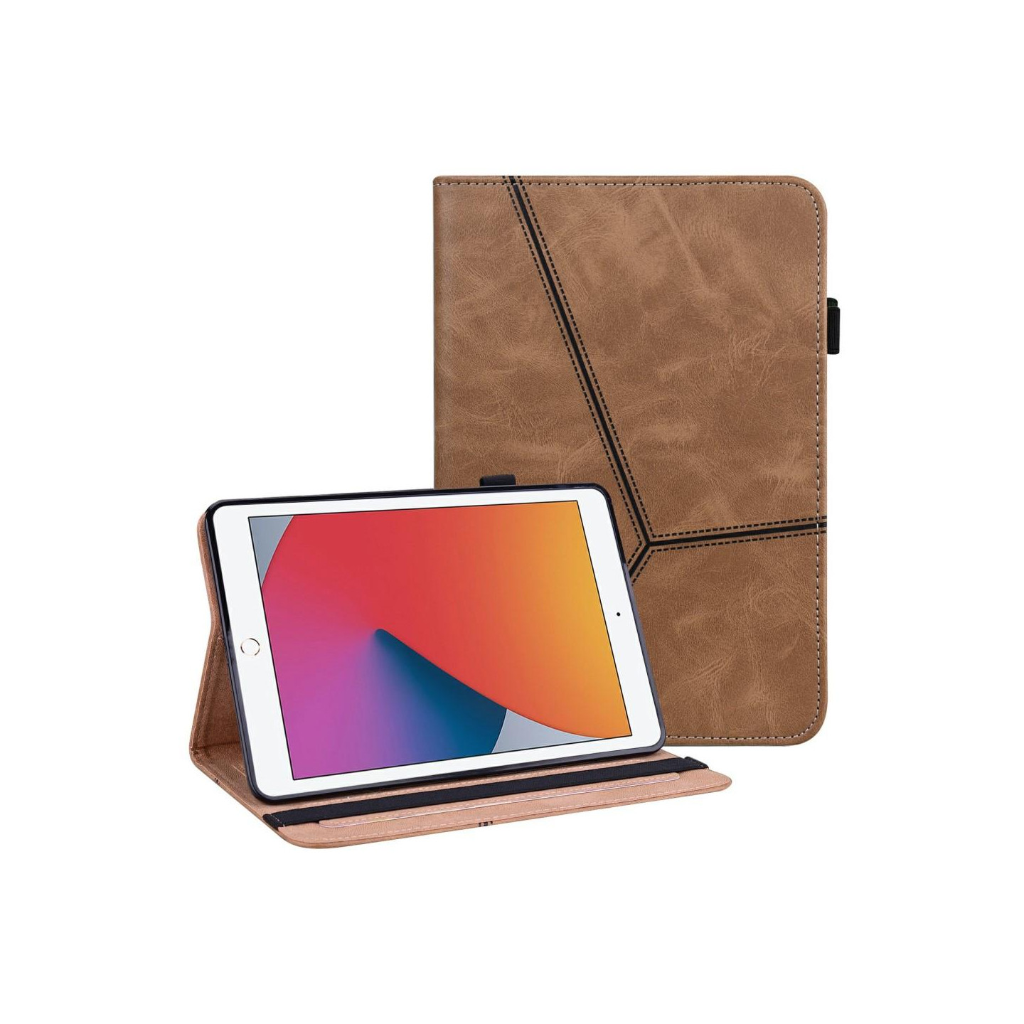 Til iPad 10.2 (2021)/(2020)/(2019) Almindeligt PU - læder tabletcover