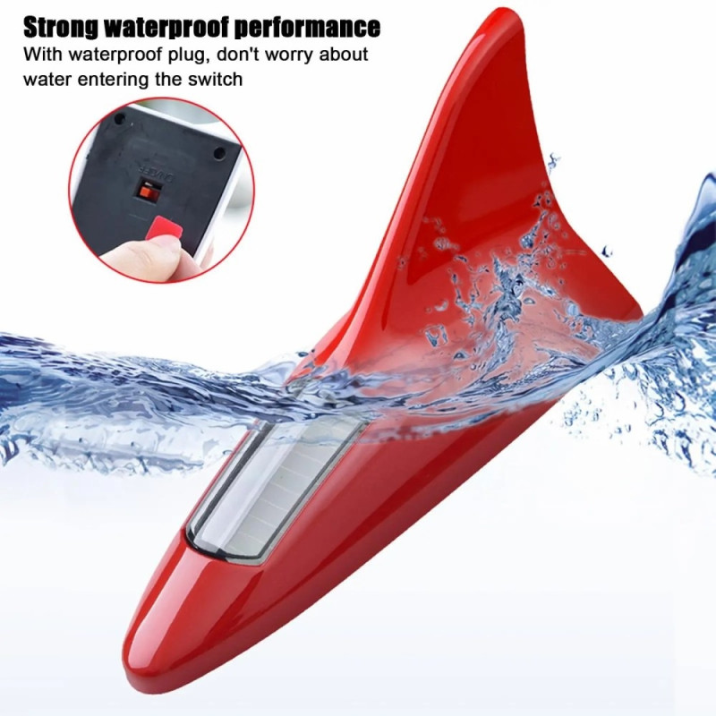 Soldrevet Shark Fin biltak Bakvinge 8 LED blinklys billys