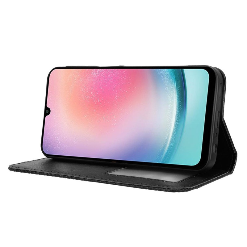 Lompakkoteline Käännettävä puhelinkotelo Samsung Galaxy A25 - musta