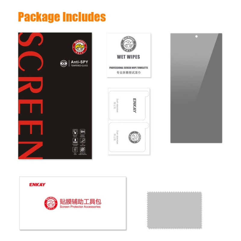 ENKAY For Samsung Galaxy S24 Ultra Anti - Spy Screen Protector