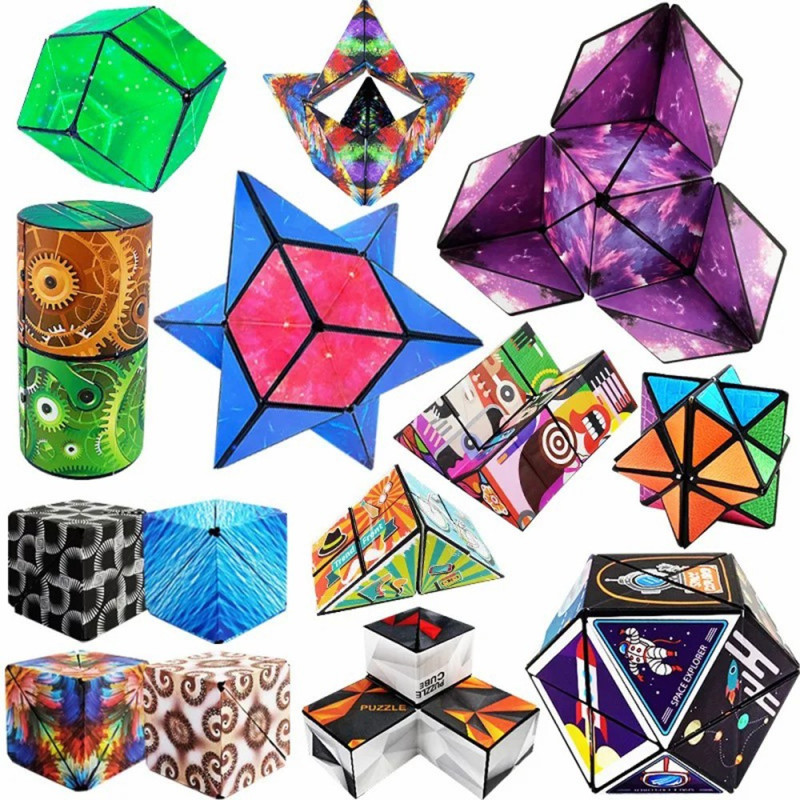 Fidget 6x6x6cm 3D Magnetic Cube Changing Magic Cube Puslespil