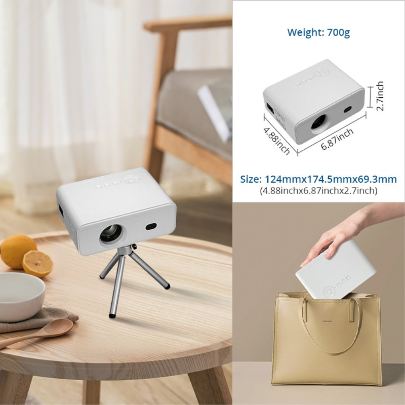 4K projektor WiFi 6 Bluetooth 5.2 Android 11 1+8G hjemmeprojektor