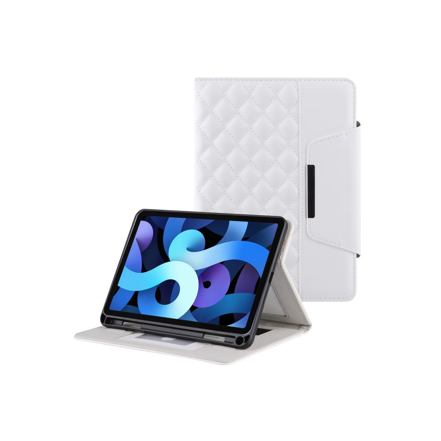 For iPad 10.2 (2021)/(2020)/(2019) Embroidery Grids Tablet Cover