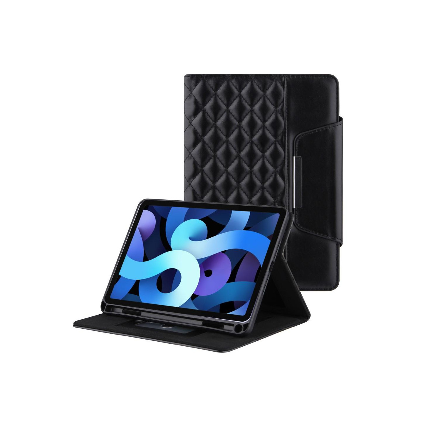 For iPad 10.2 (2021)/(2020)/(2019) Embroidery Grids Tablet Cover