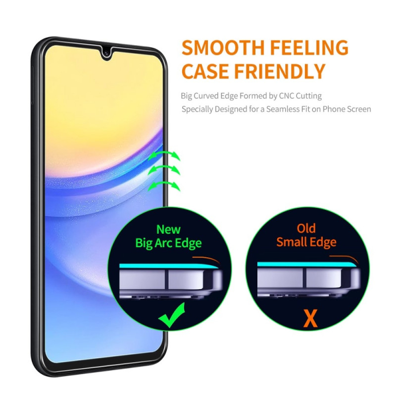 ENKAY 2stk herdet glass skjermbeskyttere til Samsung Galaxy A15