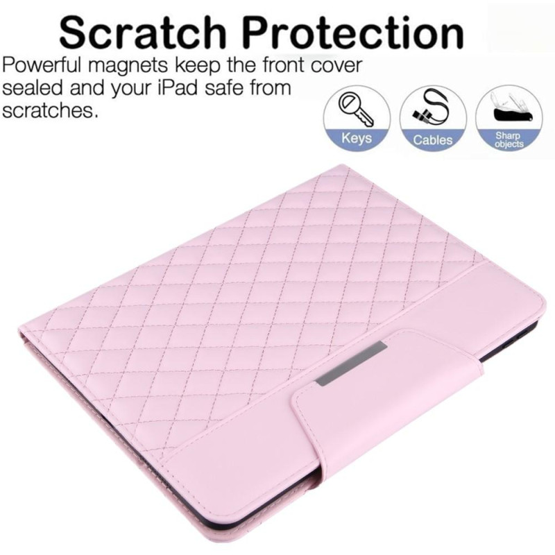 For iPad 10.2 (2021)/(2020)/(2019) Embroidery Grids Tablet Cover
