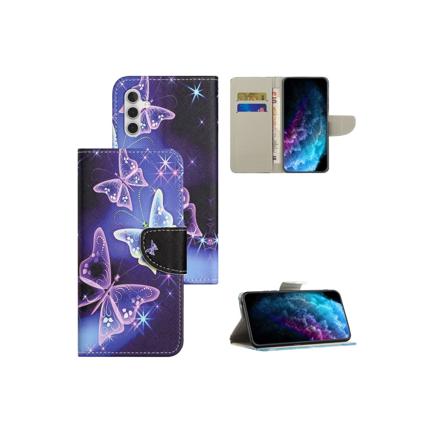 For Samsung Galaxy A25 Wallet Stand Case Pattern Phone Cover