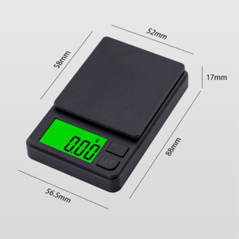 Scale Digital Scale Mini Compact veier 0,01 gram opp til 1000 gram