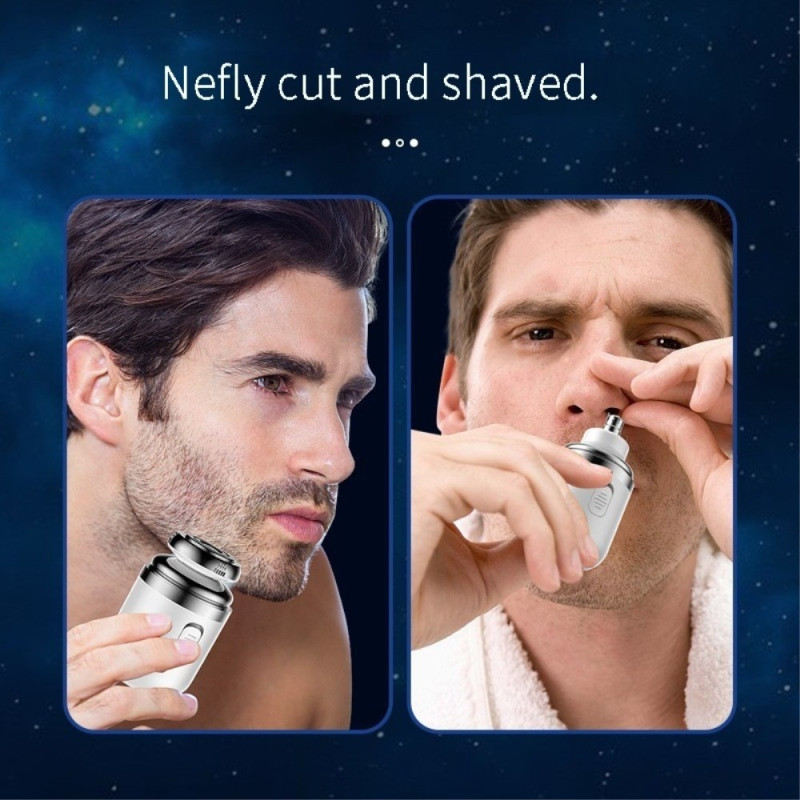 Mini Portable Electric Shaver 2 in 1 Nose Hair Razor Trimmer