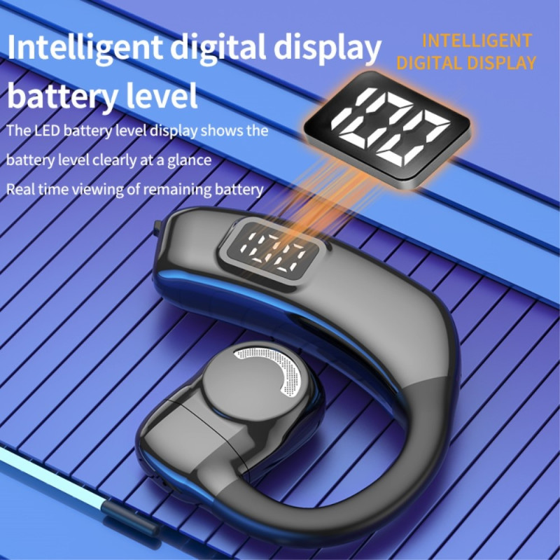 Bluetooth 5.4 yhden korvan kuulokkeet langattomat koukku Valkoinen