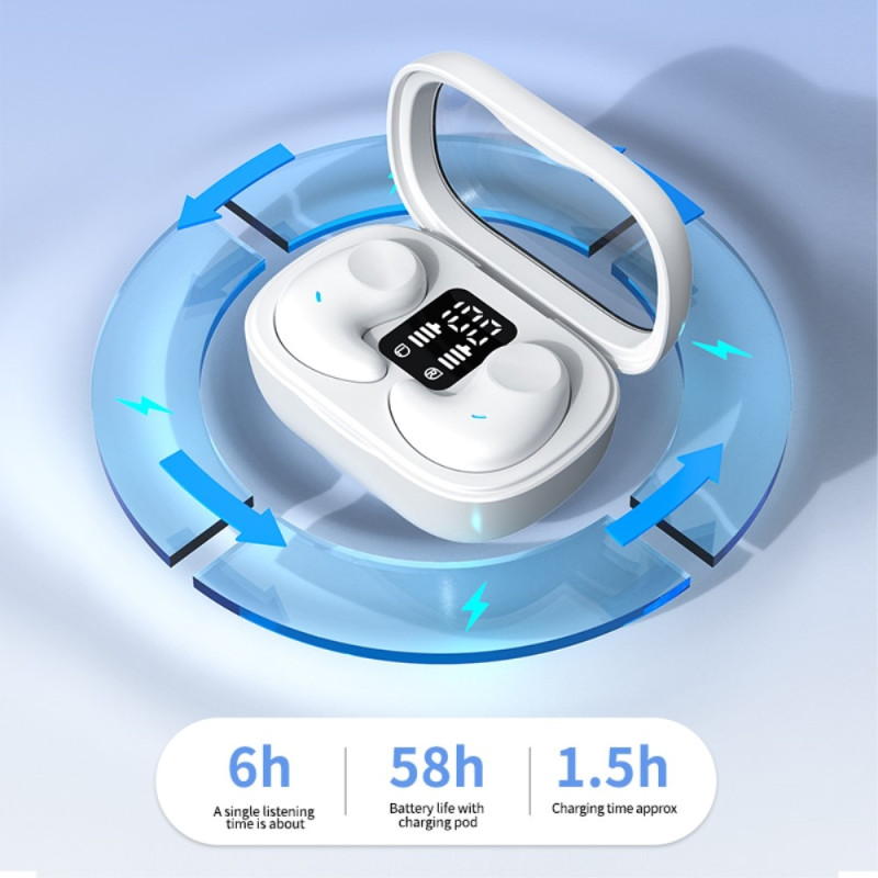 Sovehodetelefoner i øret for å sove med Bluetooth - hodetelefoner - svart