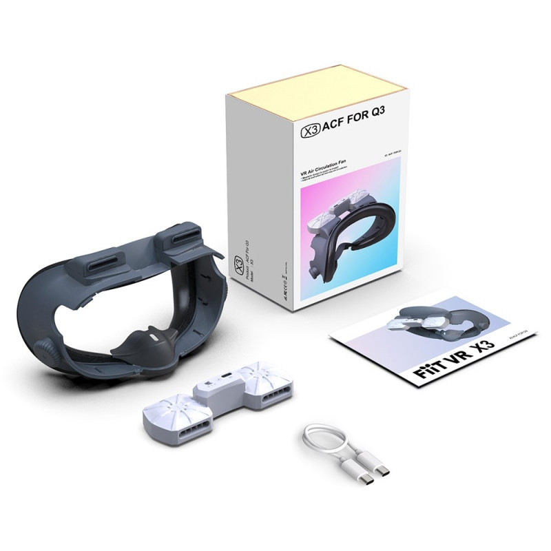 Meta Quest 3 FIIT VR X3 Air Circulation Fan Face Pehmuste
