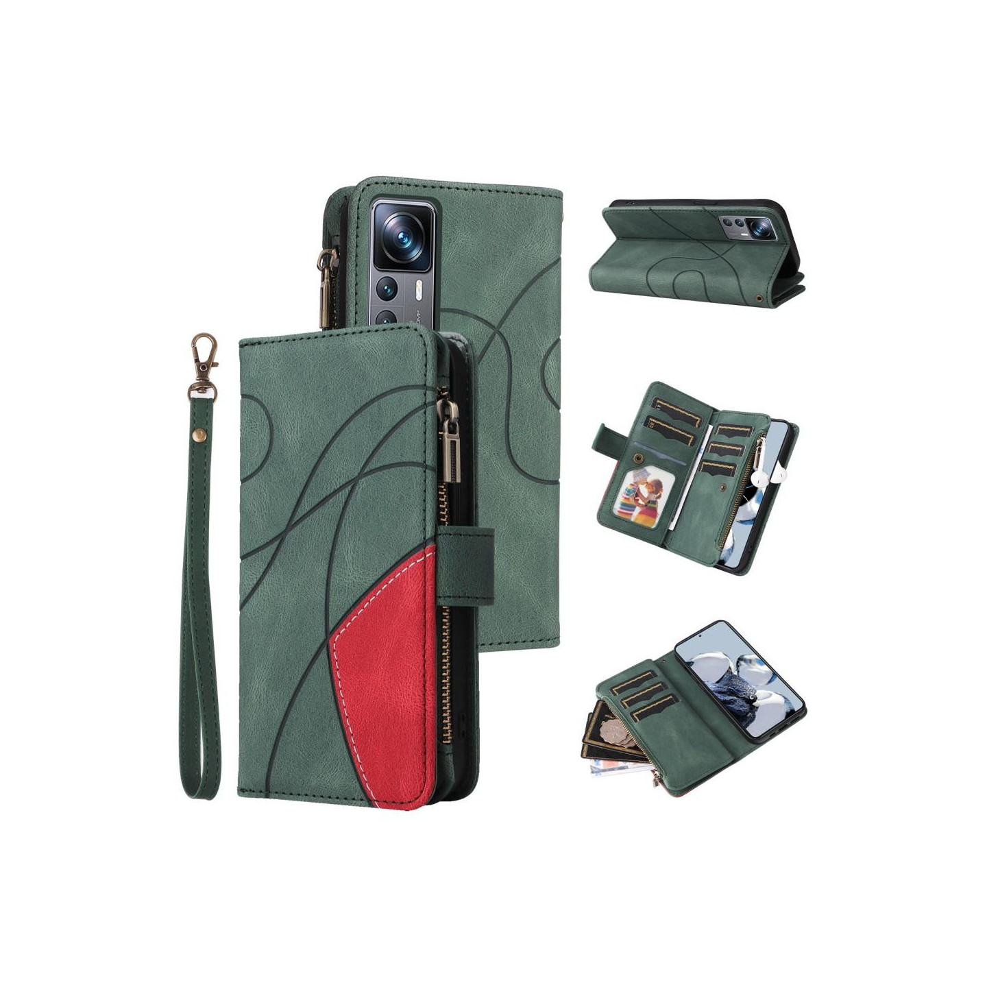 KS Lommebok - cover til Xiaomi 12T/12T Pro - Grøn