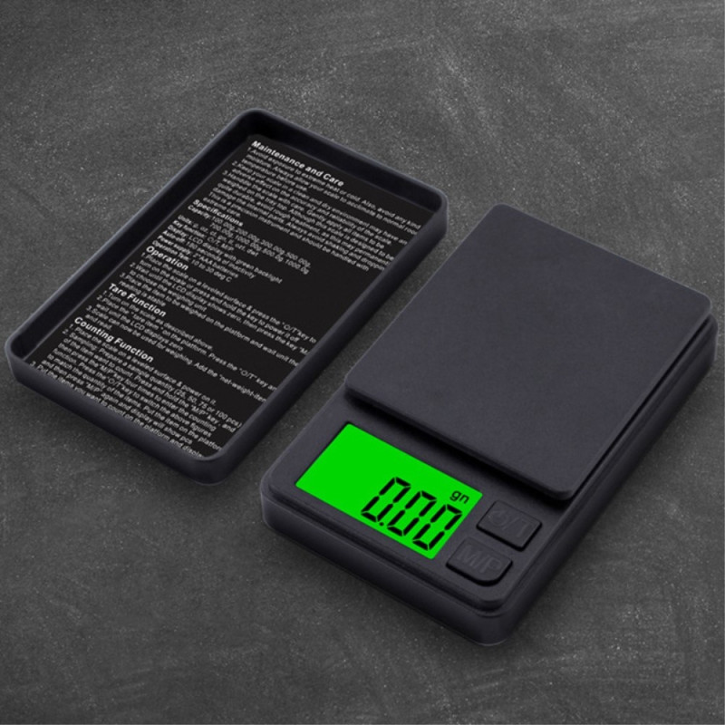 Våg Digital - Våg Mini Kompakt Vejer 0,01 gram op til 200 gram