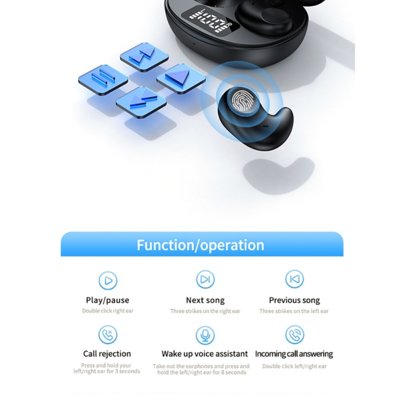 I øret til søvn med sovehodetelefoner Bluetooth - hodetelefoner - svart