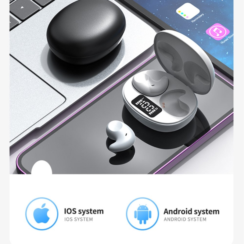 I øret til at sove med Sleep Headphones Bluetooth - Sort