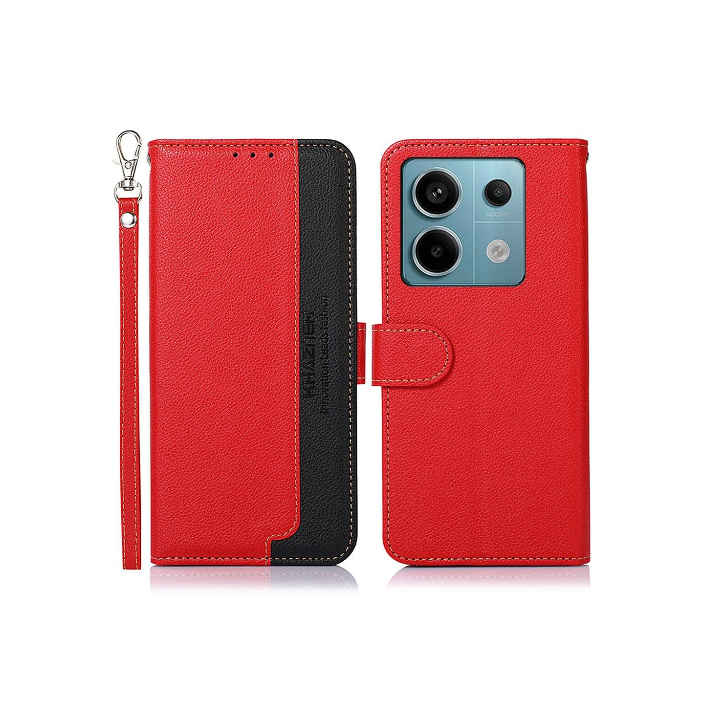 For Xiaomi Redmi Note 13 Pro 5G Case Shell KHAZNEH Red - Black