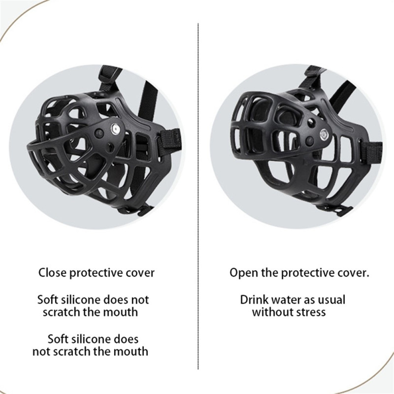 Purentasuojakuono silikoninen koiran haukkumista estävä hammassuoja koko L