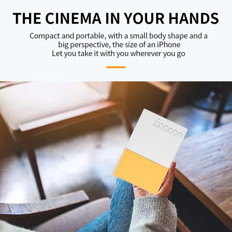 Projektorin kotiteatteri HD kannettava LED-projektorin näytön peilaus tukee 1080P:tä