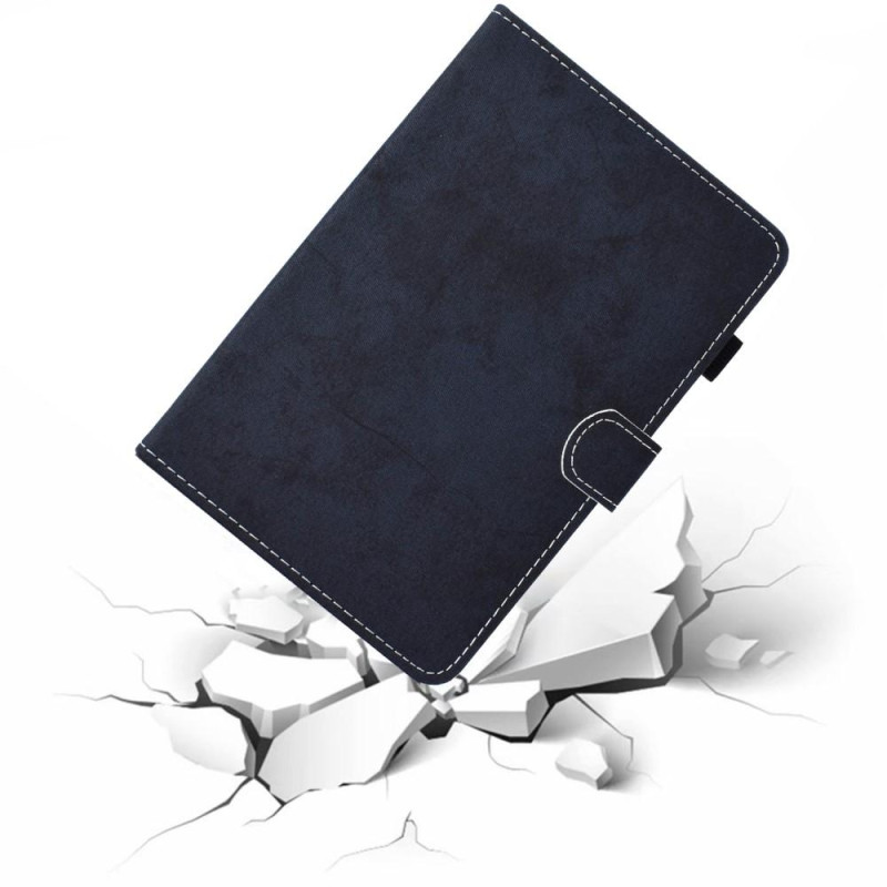 For iPad 10.9 (2022) Tablet Case Cover Cloth Texture - Dark Blue