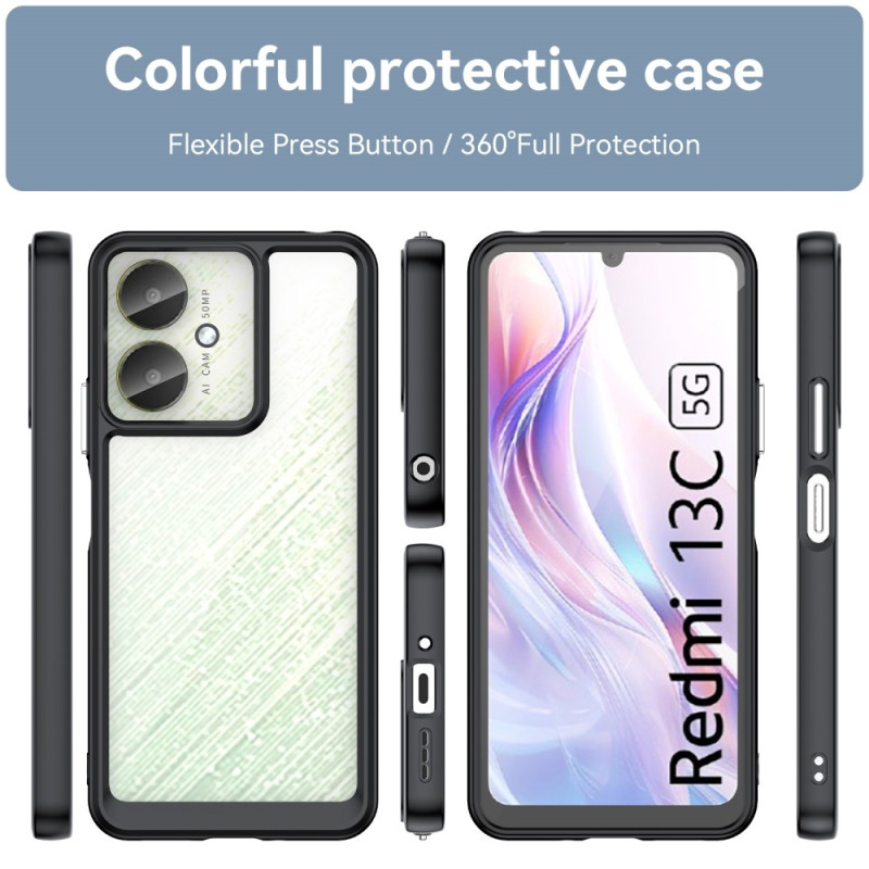 For Xiaomi Redmi 13C Case Cover Back Hybrid TPU+Acrylic