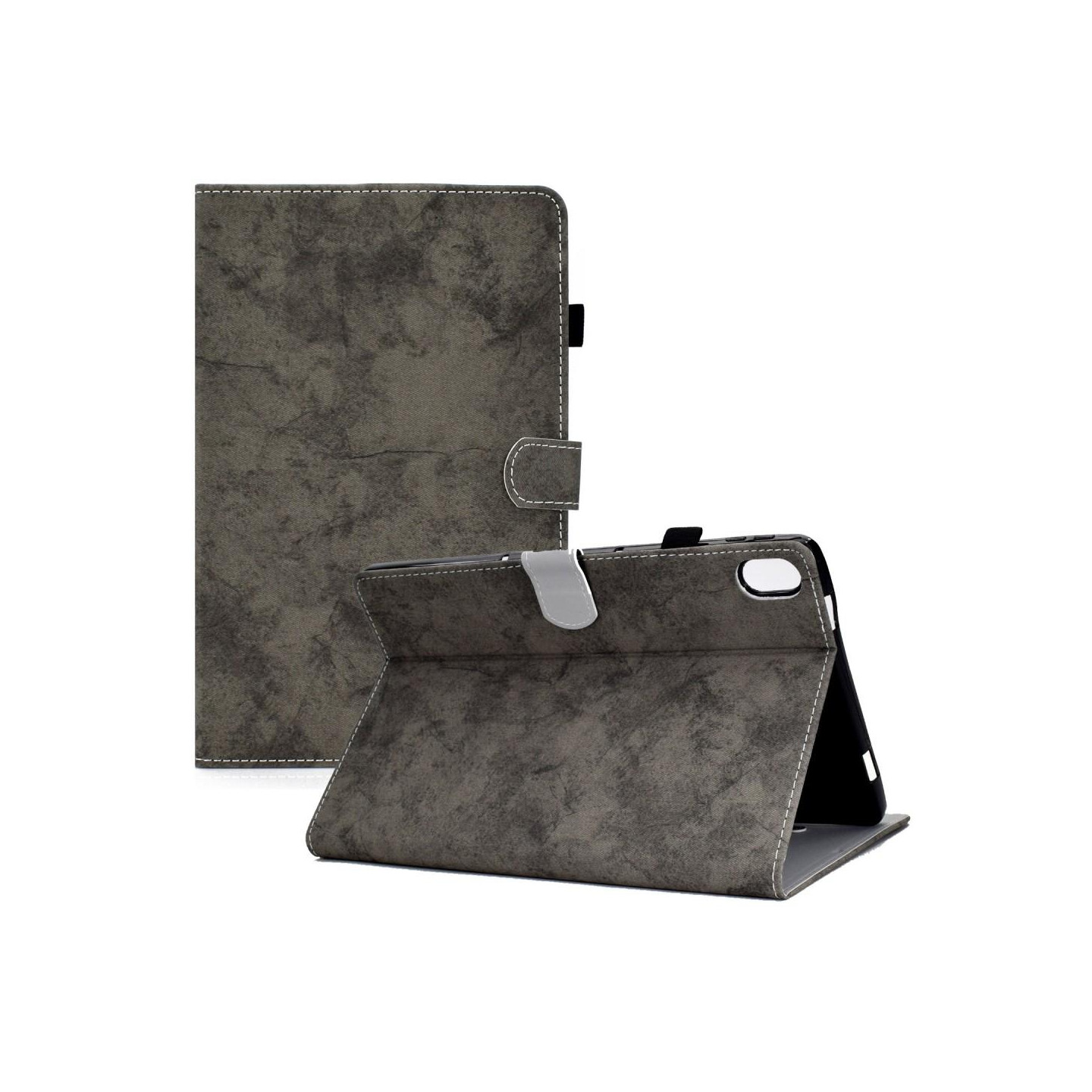 For iPad 10.9 (2022) Tablet Case Cover Cloth Texture - Gray