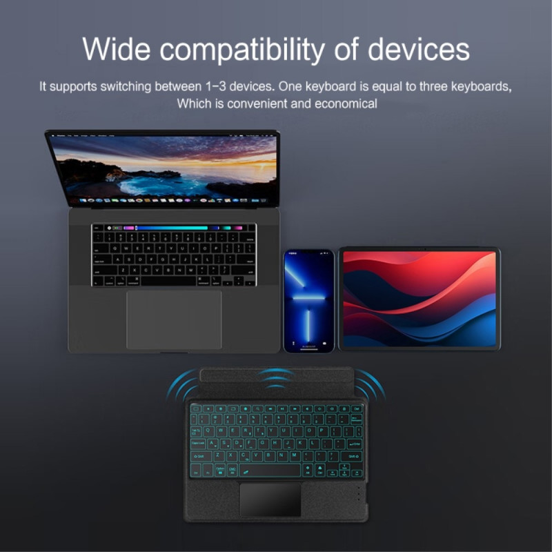 Til Lenovo Tab M11 Tablet Etui med stativ Bluetooth - tastatur