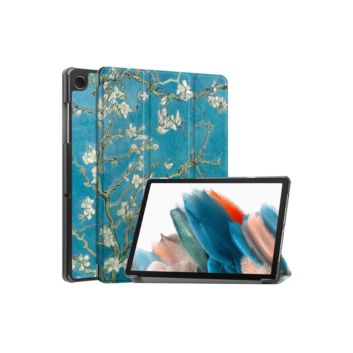 Kolminkertainen telinekotelo Samsung Galaxy Tab A9 8.7" - Blossom