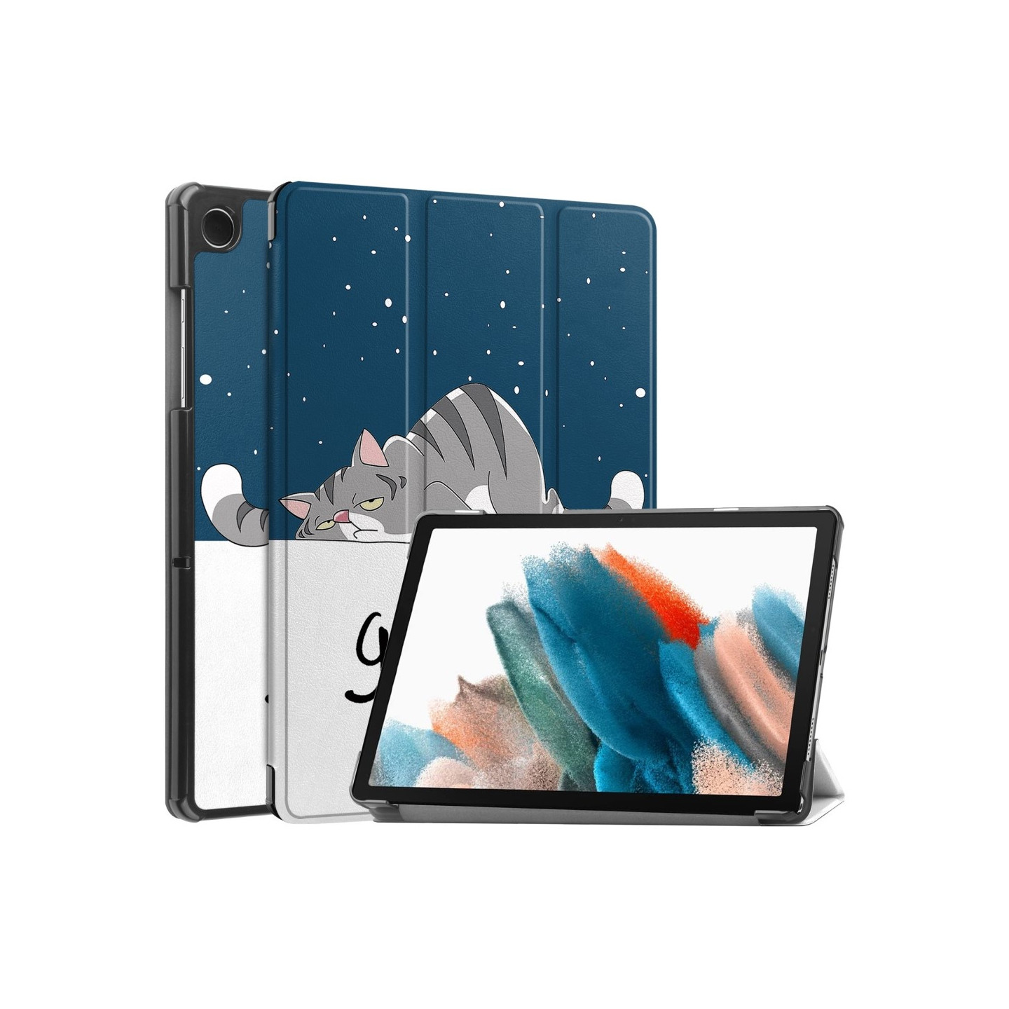 Trifoldet stativetui til Samsung Galaxy Tab A9+ 11" - Cat