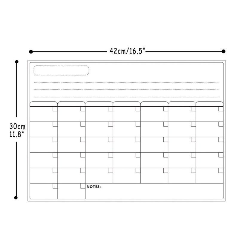 Magnetic calendar weekly month schedule Planner list