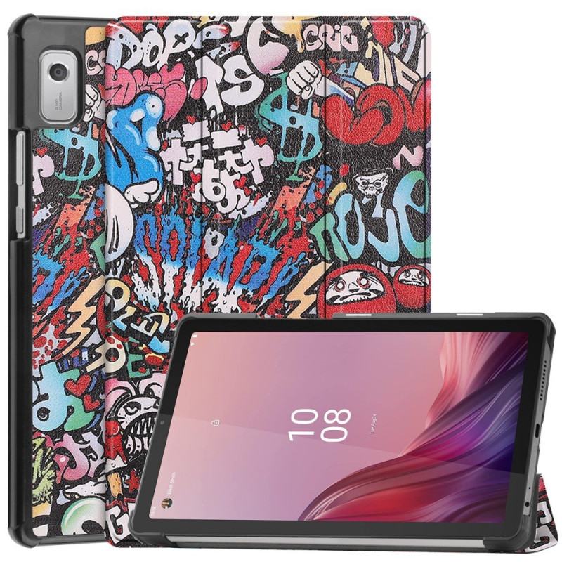For Lenovo Tab M9 Trifold Stand Cover - Graffiti