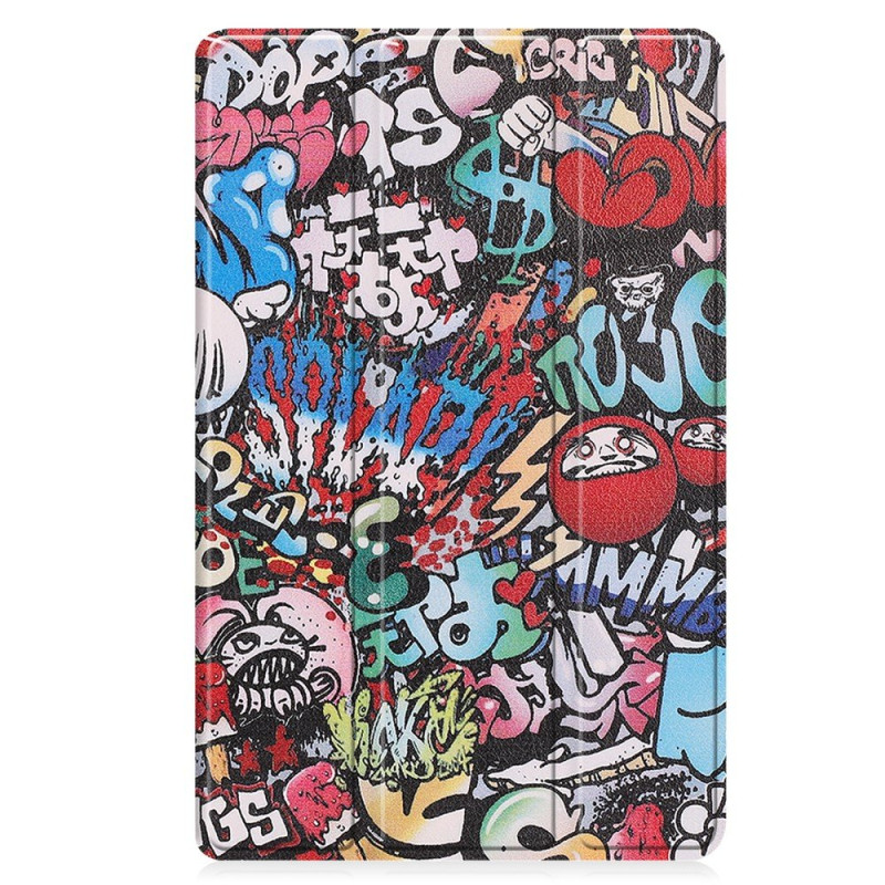 Lenovo Tab M9 kolminkertainen jalustan kansi - Graffiti
