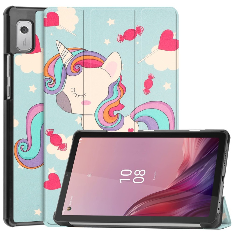 Til Lenovo Tab M9 Trifoldet Stativdæksel - Horse