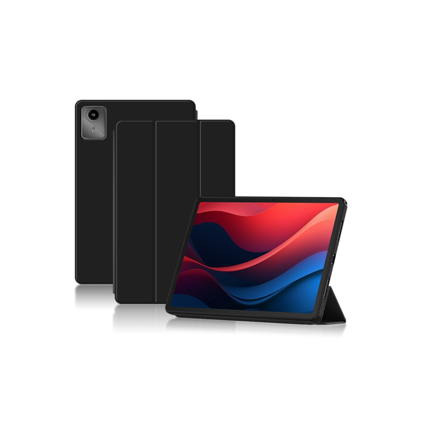 Tri - fold taske skal til Lenovo Tab M11 - Sort