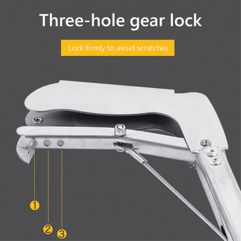 Rustfrit stål slangetang krybdyrfanger med lås - 1,5 m