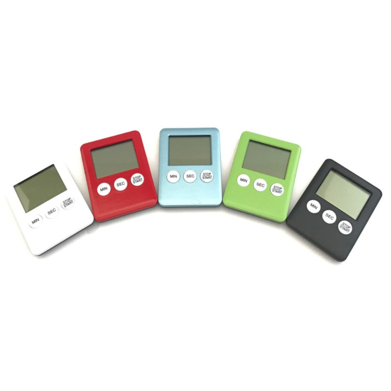 Tynd Køkken Timer Timer Storskærm Digital Magnetisk Nedtælling - Lyseblå