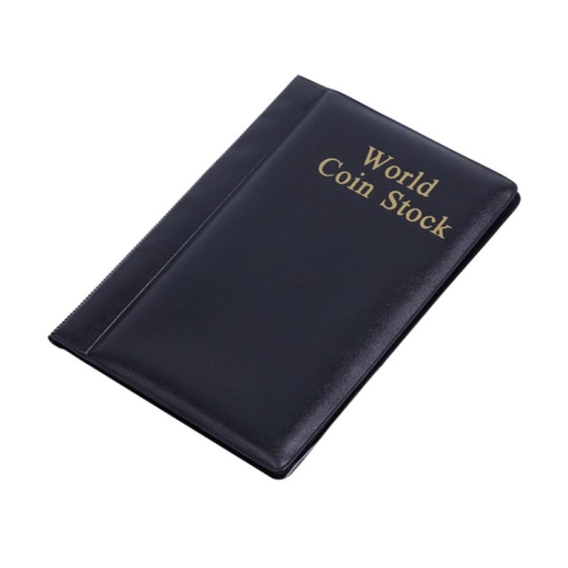 Currency Coin Album Collection Binder Pocket Coin - Black