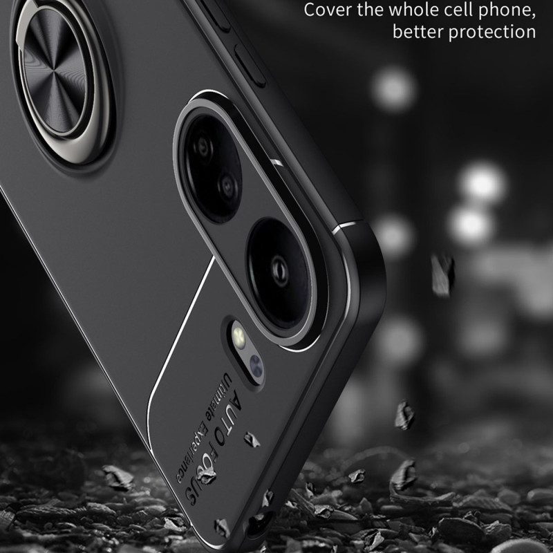 For Xiaomi Redmi 13C Hybrid Shell Finger Ring Metal Plate