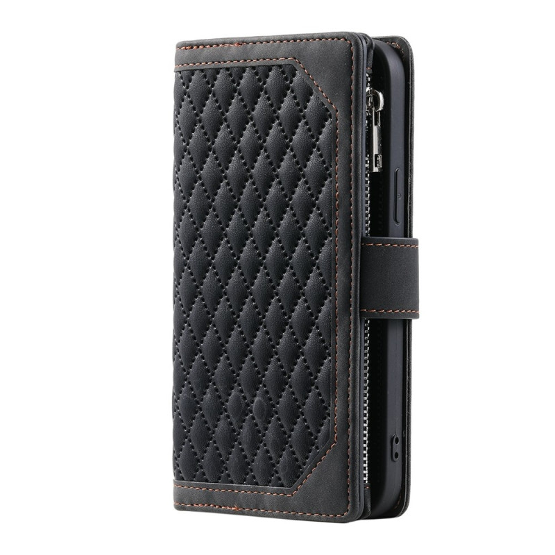 Xiaomi Redmi Note 15 Pro 5G Zipper Wallet Case Rhombus Stitching Line Puhelinsuojus