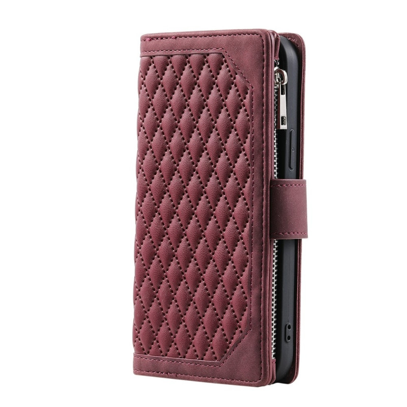 Til Xiaomi Redmi Note 15 Pro 5G Zipper Wallet Case Rhombus Telefoncover