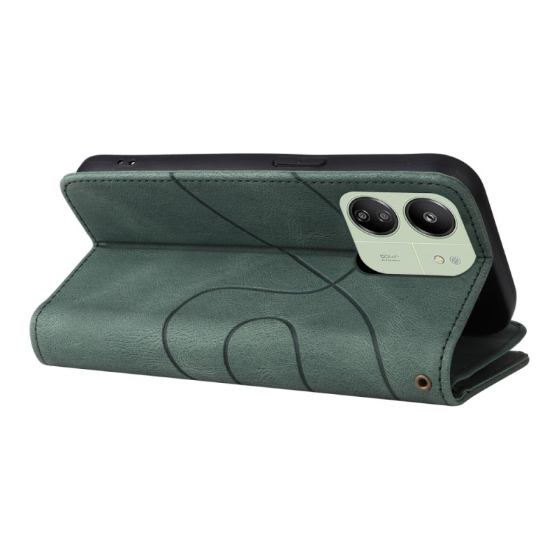 KT Lommebok - deksel til Xiaomi Redmi 13C - Grønn - Rød