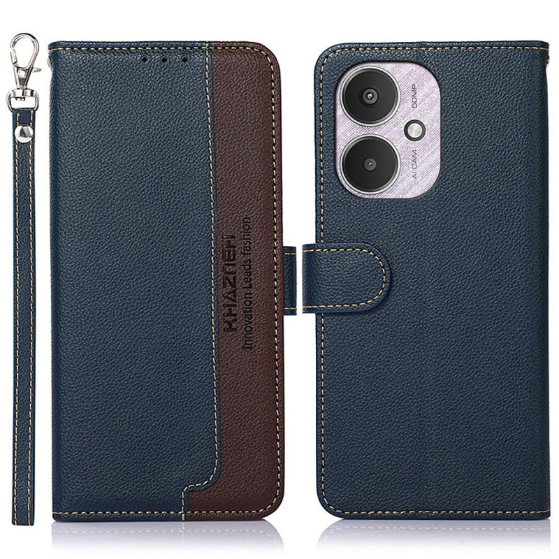 KHAZNEH Wallet case for Xiaomi Redmi 13C - Blue/Brown