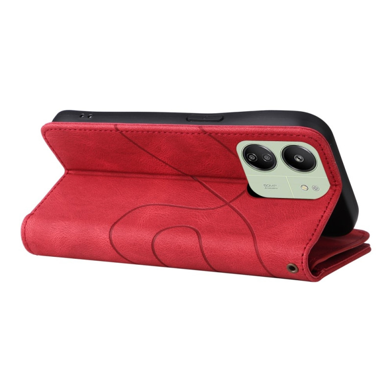 KT Wallet Case til Xiaomi Redmi 13C - Rød - sort