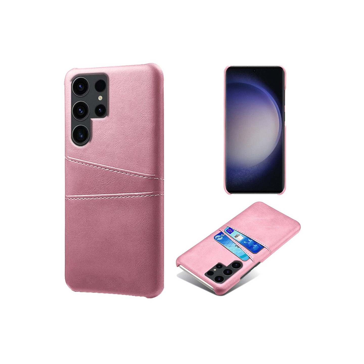 Samsung Galaxy S24 Ultra KSQ Pu - Leather Coated Shell Hard Case